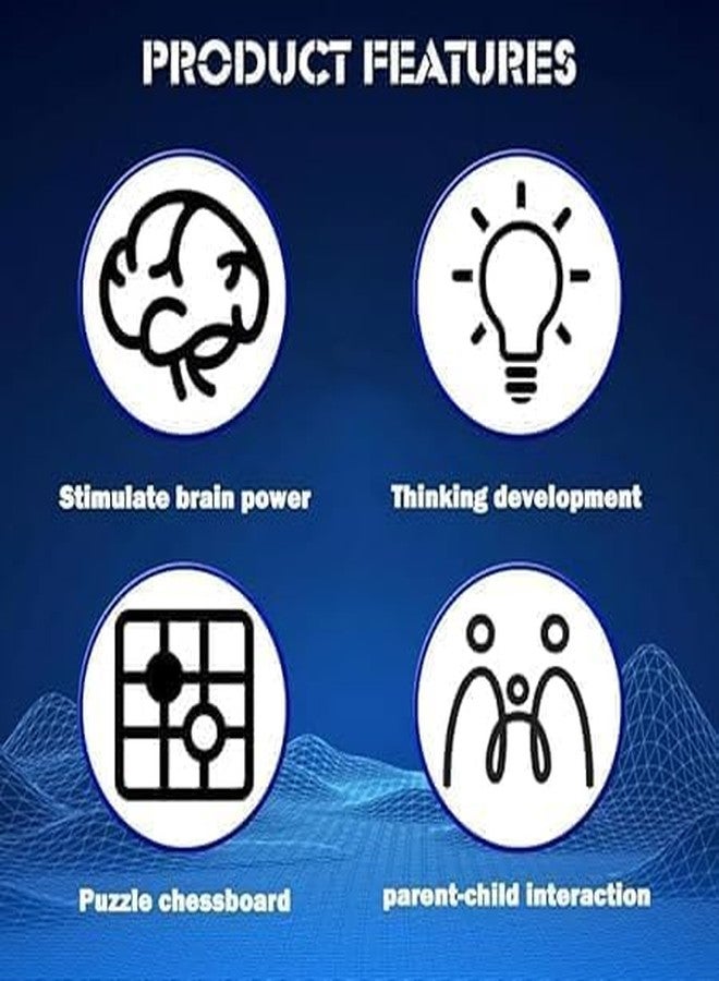 GOMNIK لوحة استراتيجية ألعاب مغناطيسية من جومنيك | أحجية شطرنج مغناطيسية محمولة مع 24 حجرًا غير منتظم | لعبة سفر تعليمية للأطفال والكبار والعائلة | لعبة ممتعة لتنمية الدماغ والتفكير المنطقي - Image 5